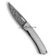 Нож TiSpine Fate Damascus Blade Grey Titanium Lion Steel складной L/TS-1DF GM